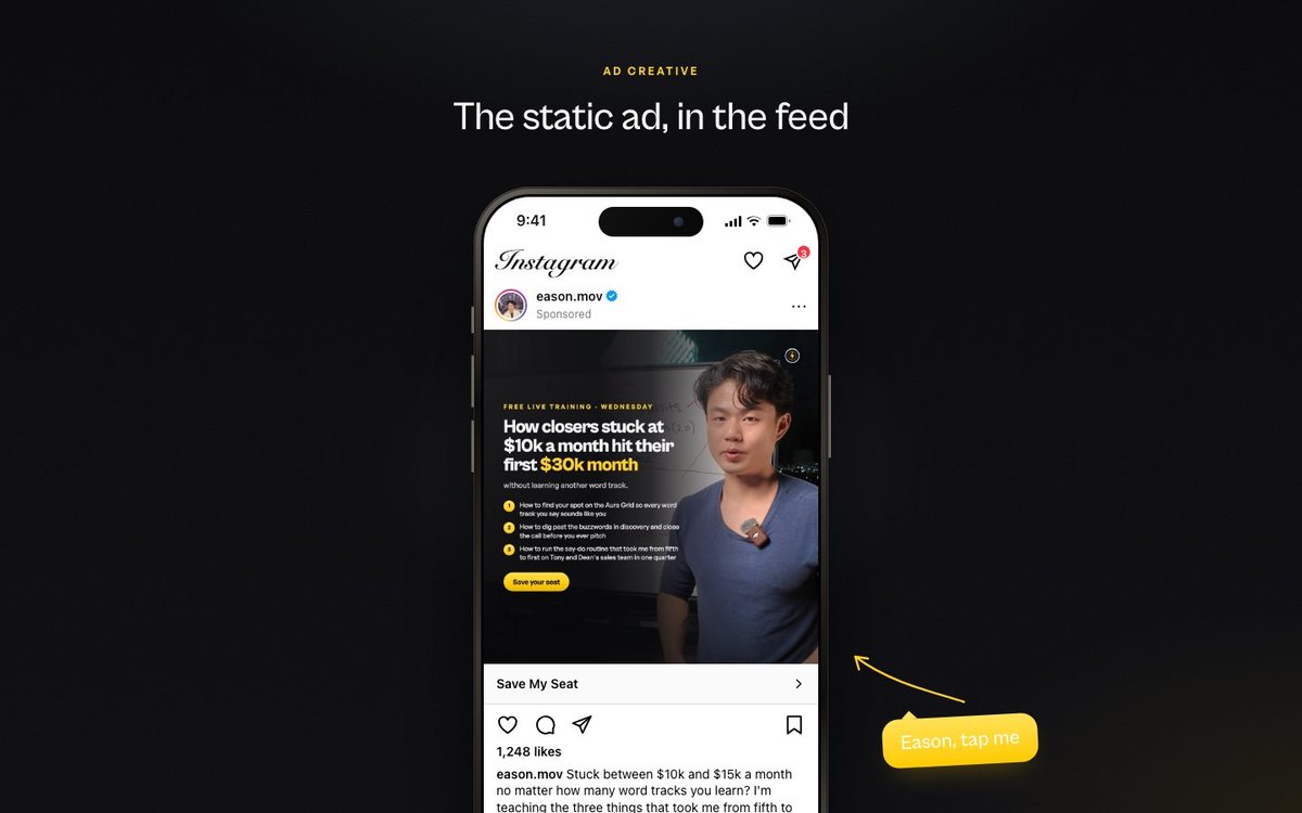 Static ad preview
